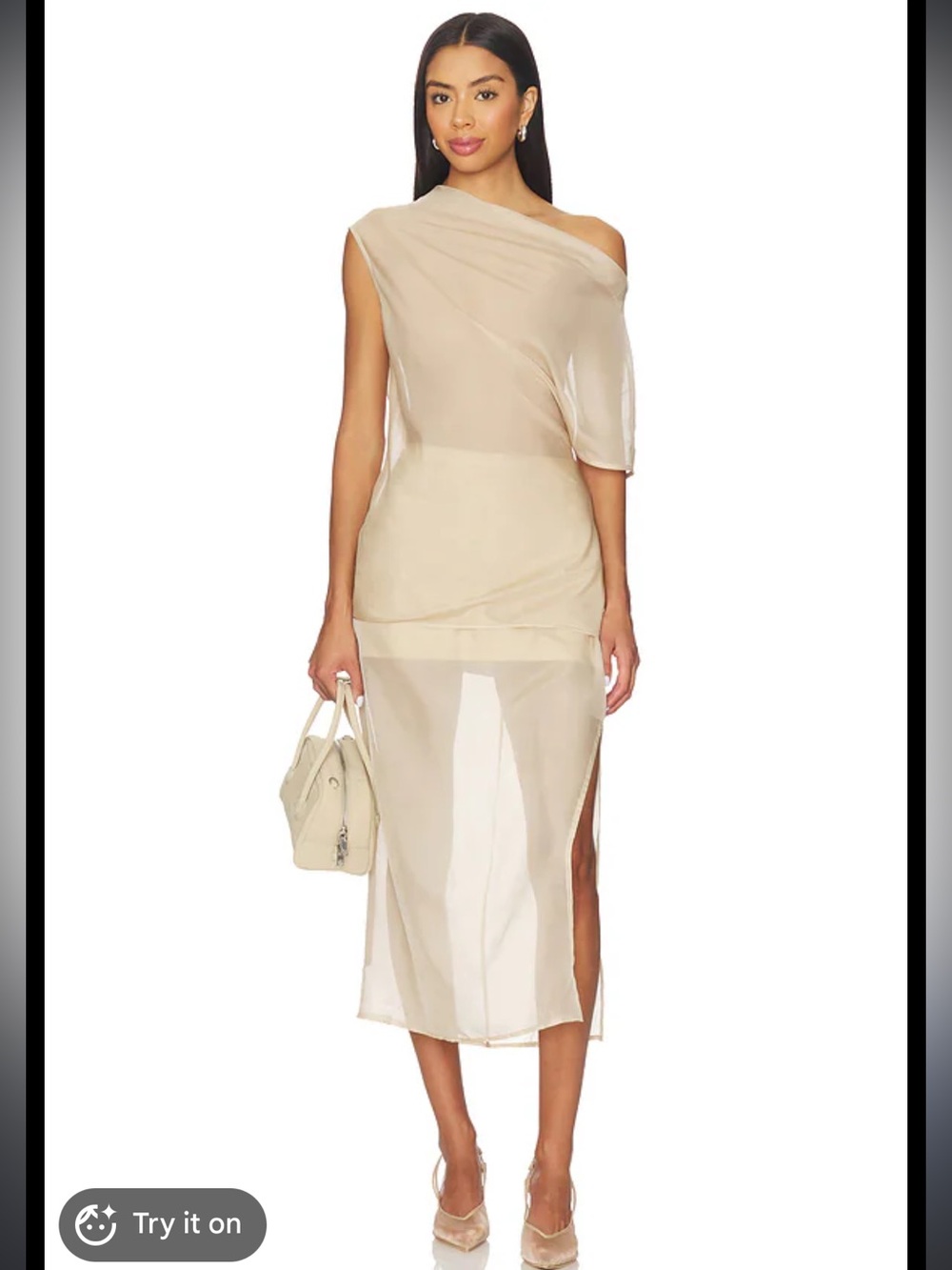 EAVES Saeunn Asym Top & Osk Sheer Midi Skirt Matching Set S